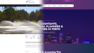A half and half image showing Tilenni Stiles & Associates' old website on the left, slowly fading into their new branding and website design