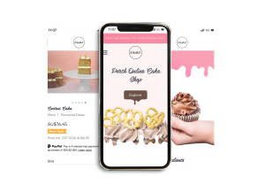 mobile mockup of Drizzled new website design